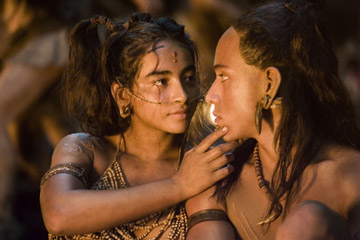 Dalia Hernandez and Rudy Youngblood as Seven and Jaguar Paw