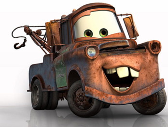 Mater (short for Tow-Mater) voiced by Larry The Cable Guy