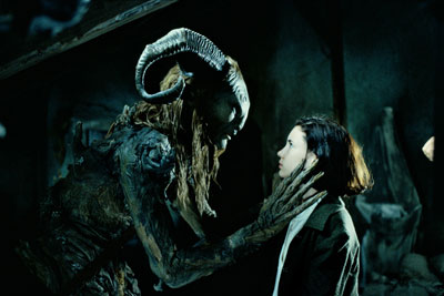 Doug Jones as Pan (the faun) and Ivana Baquero as Ofelia