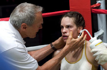 Clint Eastwood and Hilary Swank 