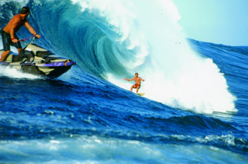 Tow-In Big-Wave Surfing with a Jet Ski